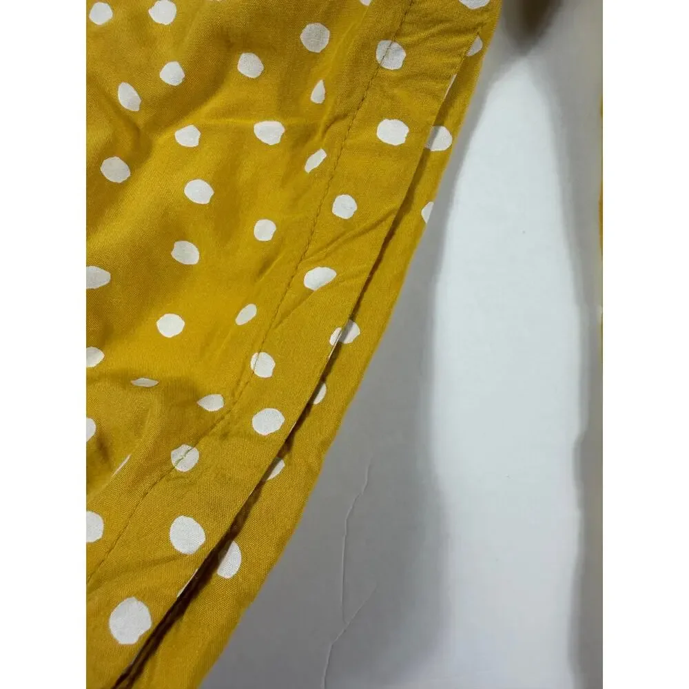 Old Navy Mustard Yellow Polka Dot Halter Jumpsuit Size 2